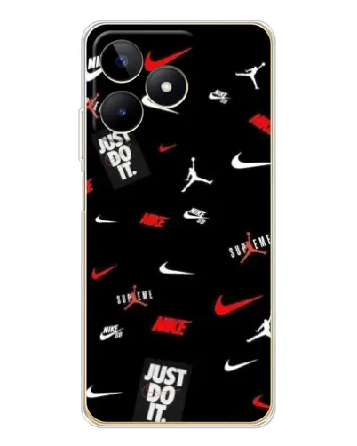 Чехол для Realme Note 60 с картинкой «Nike Mix Pattern»