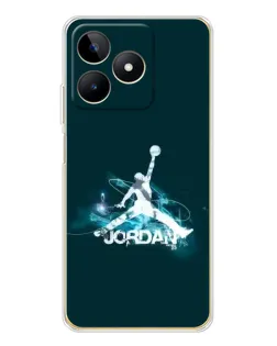 Чехол для Realme Note 60 с картинкой «Jordan Blue Fire»