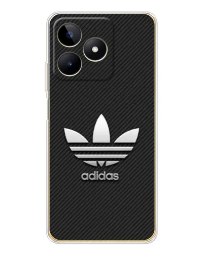 Чехол для Realme Note 60 с картинкой «Adidas Карбоновая текстура»
