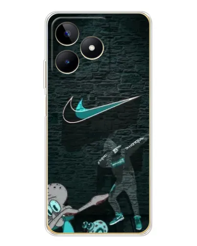 Чехол для Realme Note 60 с картинкой «Спортивный арт Nike»