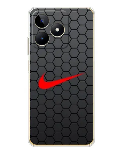 Чехол для Realme Note 60 с картинкой «Nike — карбоновая сетка»