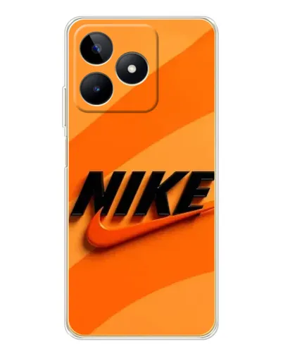 Чехол для Realme Note 60 с картинкой «Оранжевый драйв Nike»