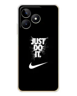 Чехол для Realme Note 60 с картинкой «Текстовый принт Nike»