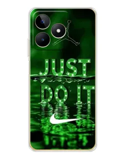 Чехол для Realme Note 60 с картинкой «Зеленый неоновый Nike»