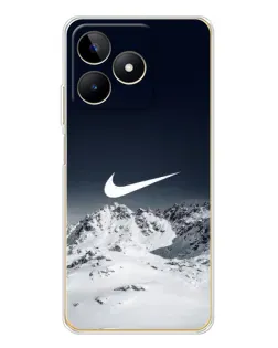 Чехол для Realme Note 60 с картинкой «Nike — зимние горы»