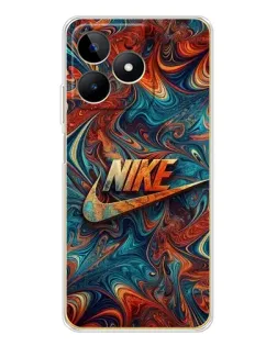 Чехол для Realme Note 60 с картинкой «Nike в абстракции»