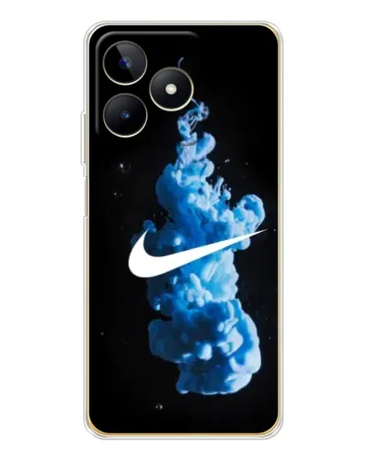 Чехол для Realme Note 60 с картинкой «Nike и синий дым»