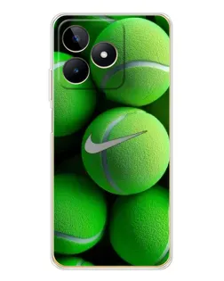 Чехол для Realme Note 60 с картинкой «Теннисные мячи Найк»
