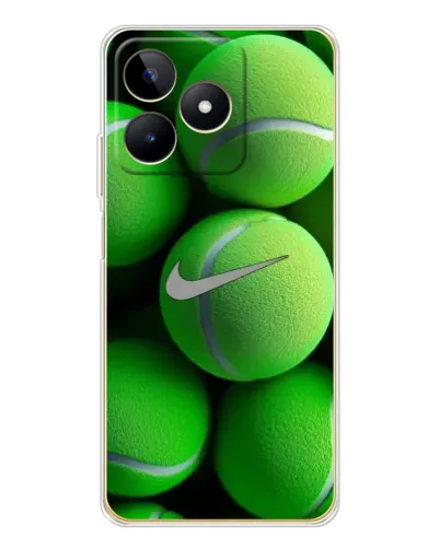 Чехол для Realme Note 60 с картинкой «Теннисные мячи Найк»