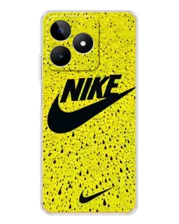 Чехол для Realme Note 60 с картинкой «Желтый текстурный Nike»