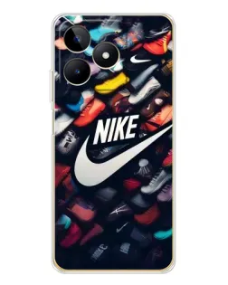 Чехол для Realme Note 60 с картинкой «Коллекция кроссовок Nike»