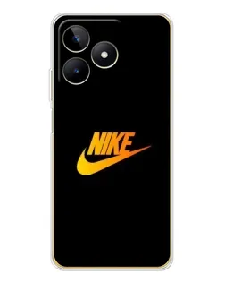 Чохол для Realme Note 60 з картинкою «Золотий логотип Nike»