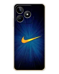 Чехол для Realme Note 60 с картинкой «Синий пульс Nike»
