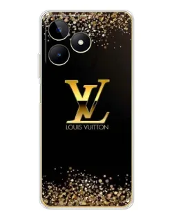 Чехол для Realme Note 60 с картинкой «LV — золотые искры»