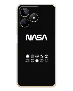 Чехол для Realme Note 60 с картинкой «NASA — технический принт»