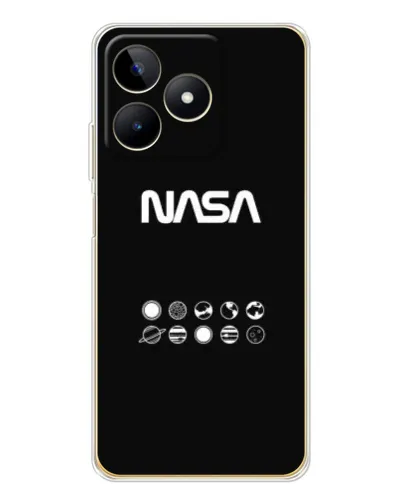 Чехол для Realme Note 60 с картинкой «NASA — технический принт»