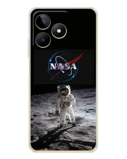 Чехол для Realme Note 60 с картинкой «Астронавт на Луне»