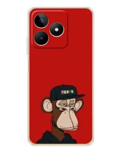 Чохол для Realme Note 60 з картинкою «Bored Ape — червоний фон» Чохол для Realme Note 60 з картинкою «Bored Ape — червоний фон»