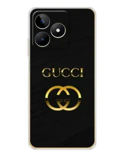 Чохол для Realme Note 60 з картинкою «Золотий логотип Gucci»