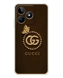Чохол для Realme Note 60 з картинкою «Gucci — золотий метелик»