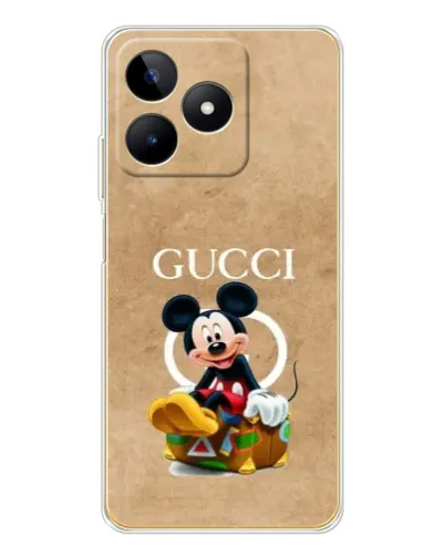 Чохол для Realme Note 60 з картинкою «Міккі Маус Gucci — крафт»