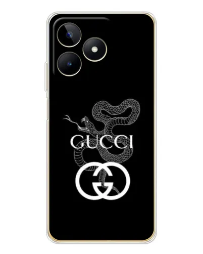 Чохол для Realme Note 60 з картинкою «Gucci — срібна змія»