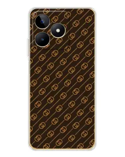 Чохол для Realme Note 60 з картинкою «Gucci — золоті діагоналі»