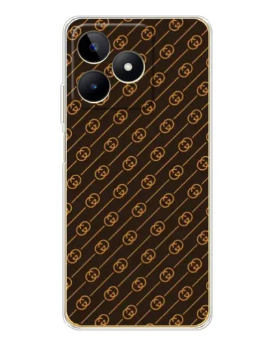 Чохол для Realme Note 60 з картинкою «Gucci — золоті діагоналі»