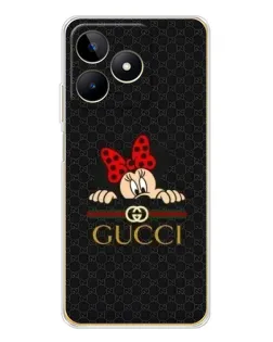 Чохол для Realme Note 60 з картинкою «Мінні Маус Gucci — чорний»