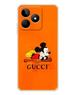 Чохол для Realme Note 60 з картинкою «Міккі Маус Gucci — помаранч»