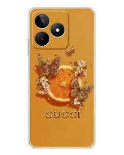 Чохол для Realme Note 60 з картинкою «Gucci — золоті метелики» Чохол для Realme Note 60 з картинкою «Gucci — золоті метелики»