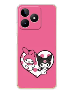 Чохол для Realme Note 60 з картинкою «Kuromi та My Melody» Чохол для Realme Note 60 з картинкою «Kuromi та My Melody»