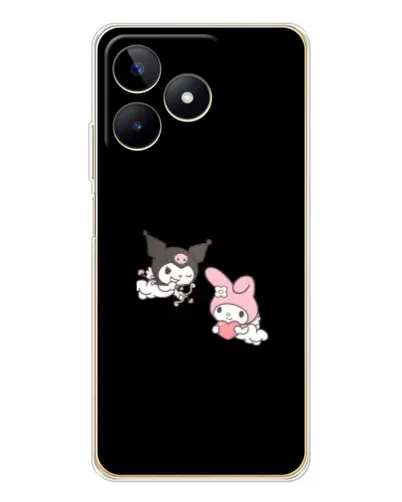 Чохол для Realme Note 60 з картинкою «My Melody та Kuromi» Чохол для Realme Note 60 з картинкою «My Melody та Kuromi»