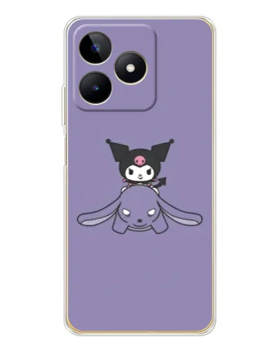 Чохол для Realme Note 60 з картинкою «Kuromi на ліловому фоні» Чохол для Realme Note 60 з картинкою «Kuromi на ліловому фоні»