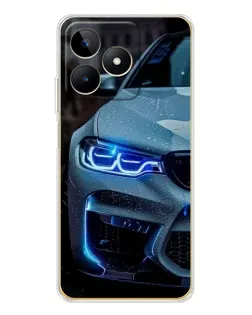 Чохол для Realme Note 60 з картинкою «Погляд BMW з синіми фарами»