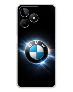 Чохол для Realme Note 60 з картинкою «BMW — неонове сяйво»