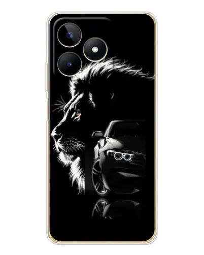 Чохол для Realme Note 60 з картинкою «BMW та лев» Чохол для Realme Note 60 з картинкою «BMW та лев»