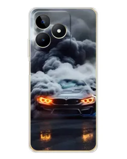 Чохол для Realme Note 60 з картинкою «BMW у диму»