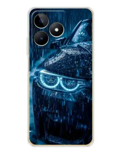 Чехол для Realme Note 60 с картинкой «BMW под дождем»
