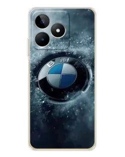Чехол для Realme Note 60 с картинкой «Логотип BMW — лед»