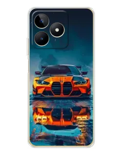 Чехол для Realme Note 60 с картинкой «BMW — золотая эмблема»