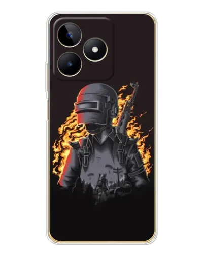 Чохол для Realme Note 60 з картинкою «PUBG — вогняний силует» Чохол для Realme Note 60 з картинкою «PUBG — вогняний силует»