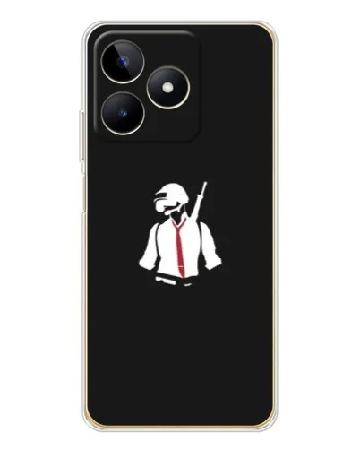 Чохол для Realme Note 60 з картинкою «PUBG — силует воїна» Чохол для Realme Note 60 з картинкою «PUBG — силует воїна»