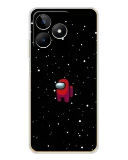 Чохол для Realme Note 60 з картинкою «Червоний Among Us»