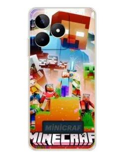 Чохол для Realme Note 60 з картинкою «Minecraft герої гри»