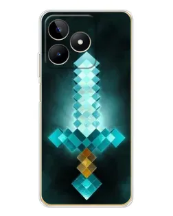 Чохол для Realme Note 60 з картинкою «Алмазний меч неон»