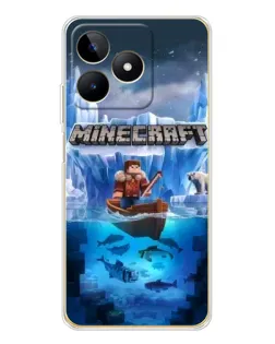 Чохол для Realme Note 60 з картинкою «Minecraft льодянийсвіт»