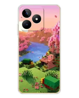 Чохол для Realme Note 60 з картинкою «Рожеве дерево Minecraft»