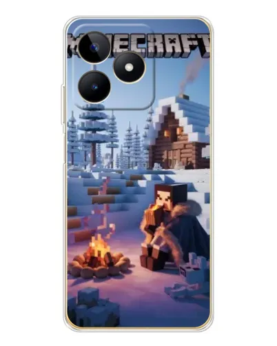 Чохол для Realme Note 60 з картинкою «Зимовий Minecraft» Чохол для Realme Note 60 з картинкою «Зимовий Minecraft»