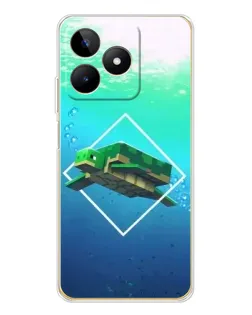 Чохол для Realme Note 60 з картинкою «Черепаха Minecraft»